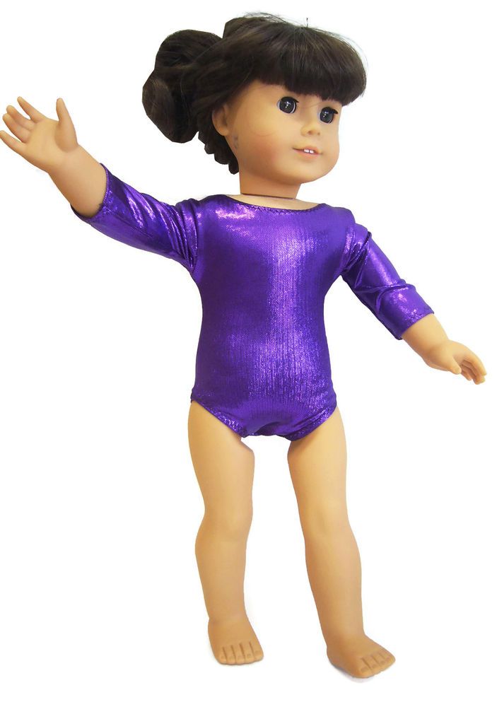 For 18/" American Girl Purple Gymnastics Dance Leotard McKenna Doll Clothes