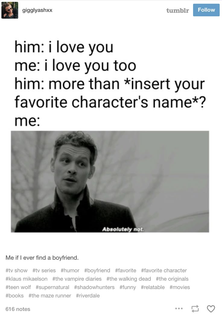 Updates on my love life: claimed another fictional character as my boyfriend.