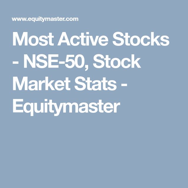 Most Active Stocks - NYSE and NASDAQ