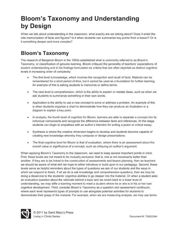 bloom taxonomy lesson plan template 78 best understanding by design images on essential questions classroom ideas and bloom taxonomy lesson plan template 78 best understanding by design images on essential questions classroom ideas and