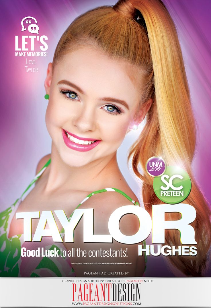 pageant ad page template