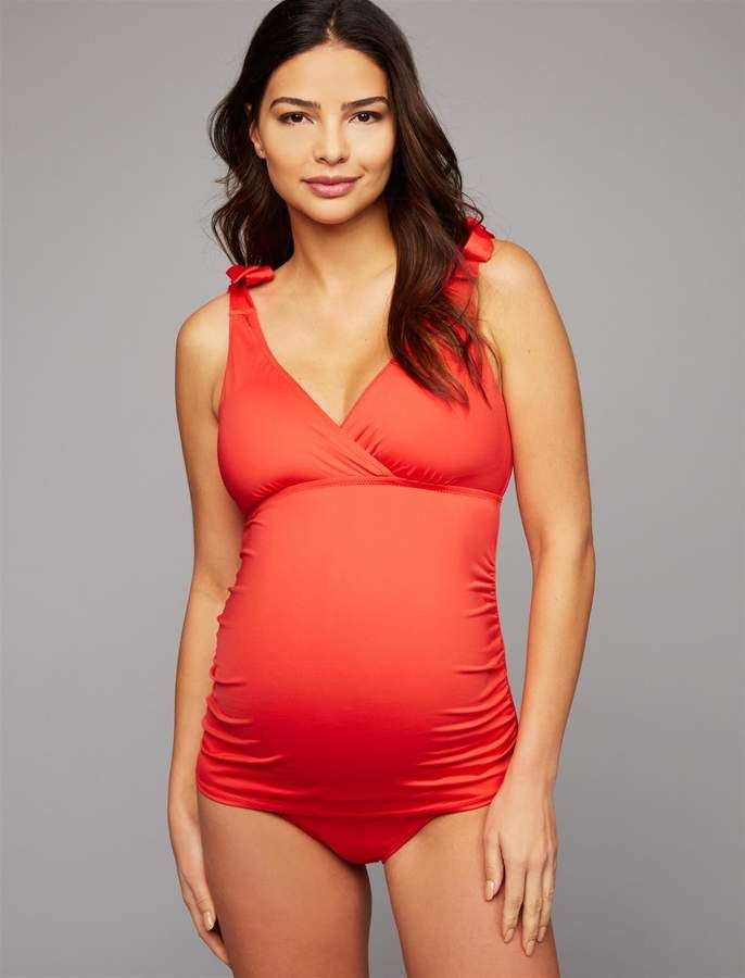 Pregnant women in swimsuits
