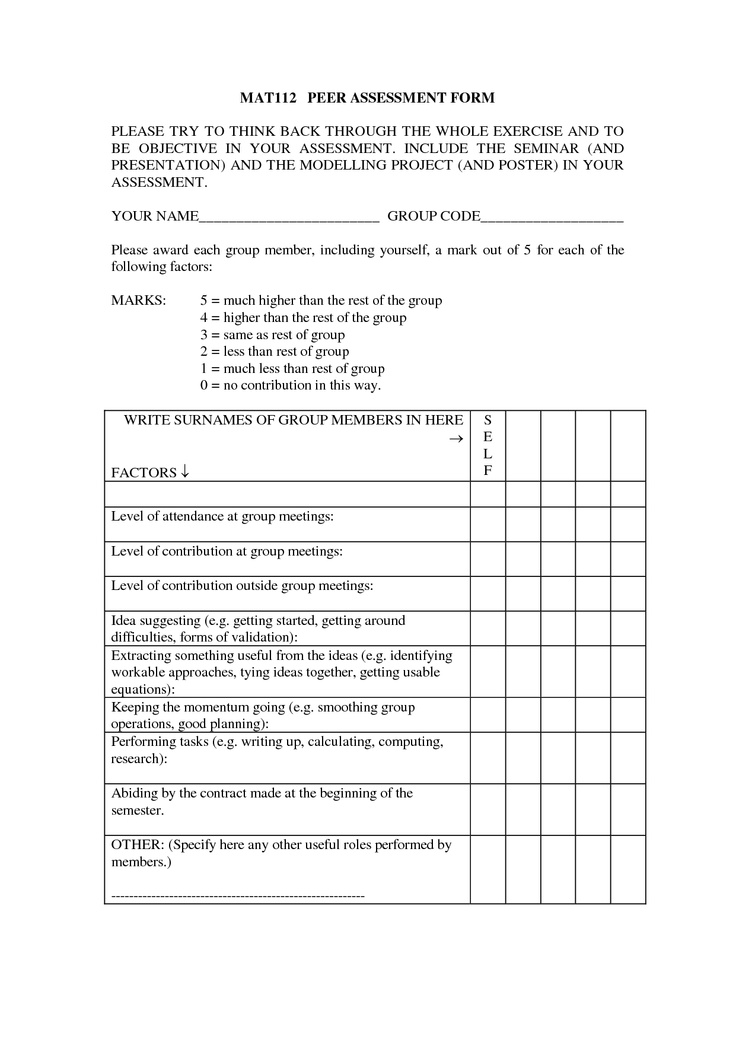 8 best Peer and Self Assessment images on Pinterest Classroom
