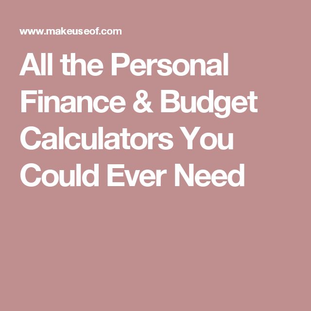 my budget calculator