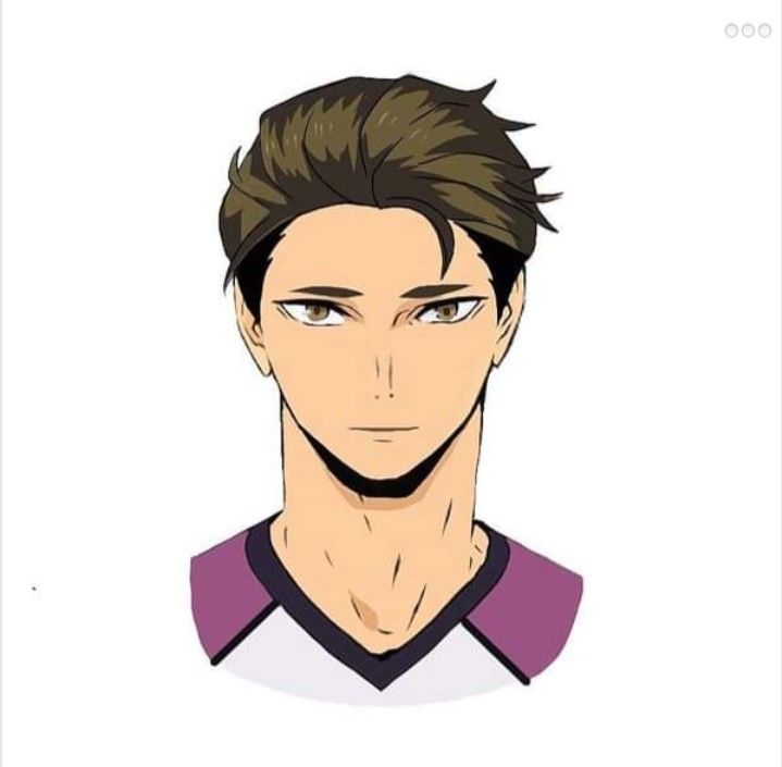 Ushijima with hair up | Ushijima wakatoshi, Haikyuu fanart, Karakter