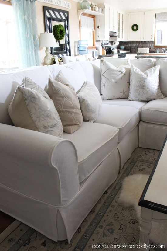 Sectional Slip Cover Reveal For The Home Slipcovers Diy Couch Sectional Slip Cover Reveal For The Home Slipcovers Diy Couch Sofa