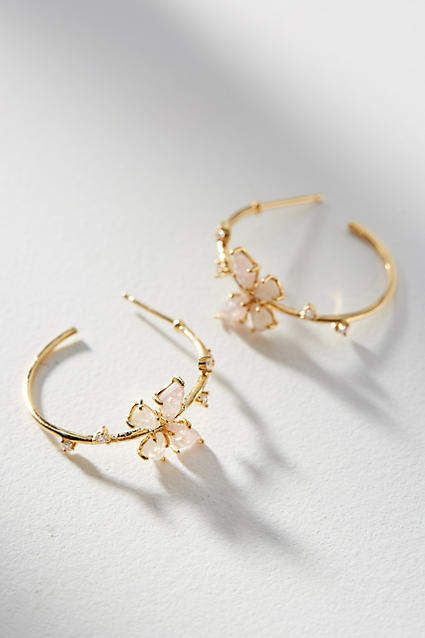 Amazing Anthropologie Floating Butterfly Hoop Earrings Amazing Anthropologie Floating Butterfly Hoop Earrings