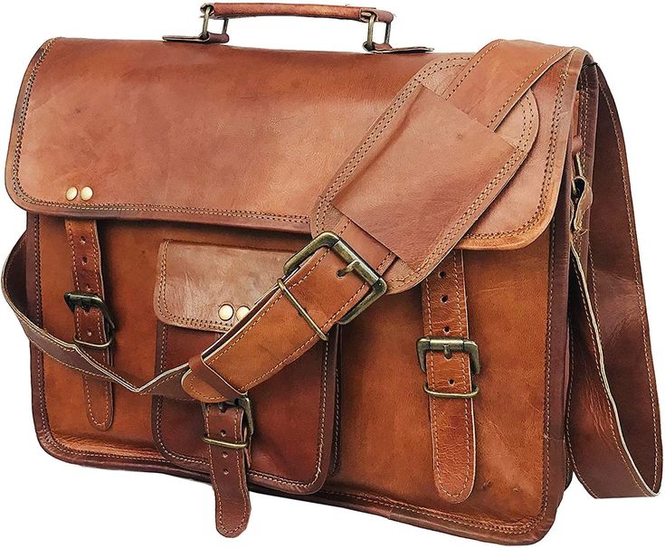 DHK 12/"x16/" Leather Backpack Laptop Messenger Bag Rucksack Sling for Men Women