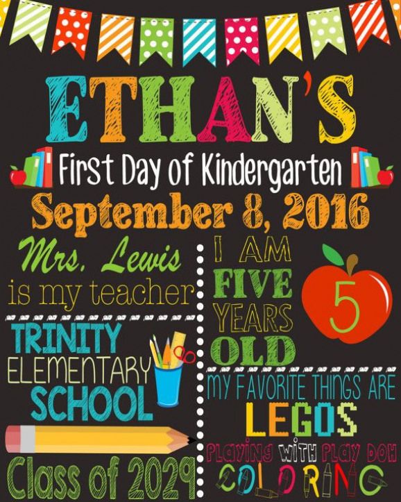 Printable Back to School Sign Personalized First Day of School Sign PRINTABLE First Day of School Sign Any Grade Chalkboard Photo Prop