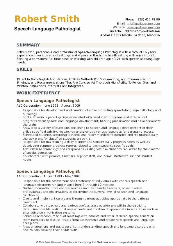 Slp Cfy Cover Letter Sample Inspirational Speech Pathologist Sample Resume Podarki Speech Language Pathologists Speech And Language Speech Language Pathology