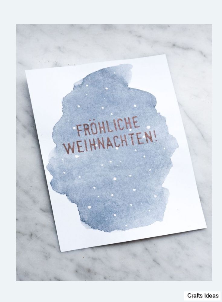 Weihnachtskarten Selber Machen Lettering Amp Aquarell Aquarell