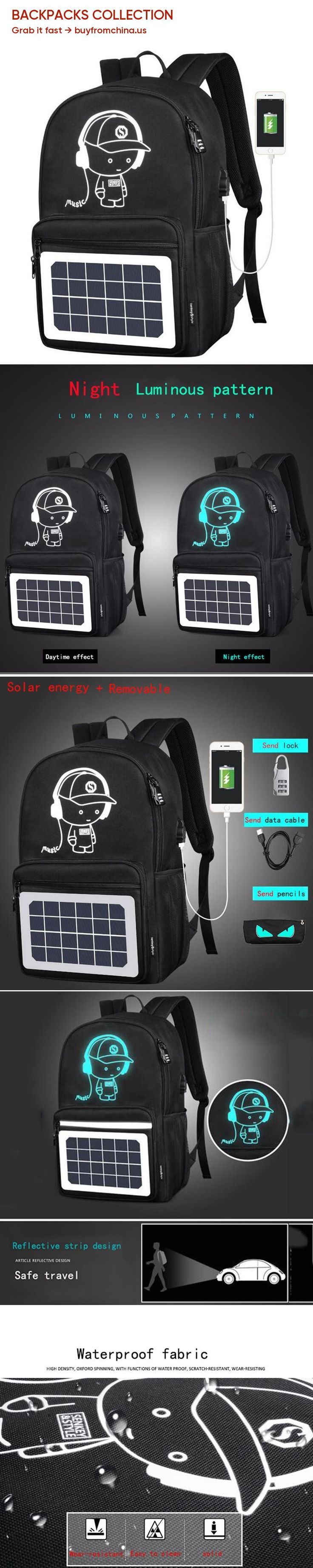 Senkey Style Solar Men Backpacks Cartoon Anti-theft Waterproof 14inches Usb Char… Senkey Style Solar Men Backpacks Cartoon Anti-theft Waterproof 14inches Usb Char…