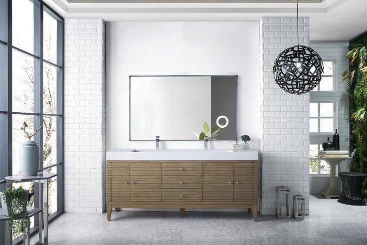 Linear 72 Double Bathroom Vanity White Washed Walnut Single Trends Sink Linear 72 Double Bathroom Vanity, Bathrooms With White Washed Vanity