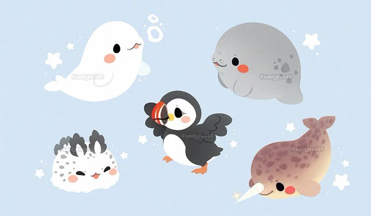 Ida 🠩85 days🠩 (@floofyfluff) on Twitter | Cute animal drawings kawaii