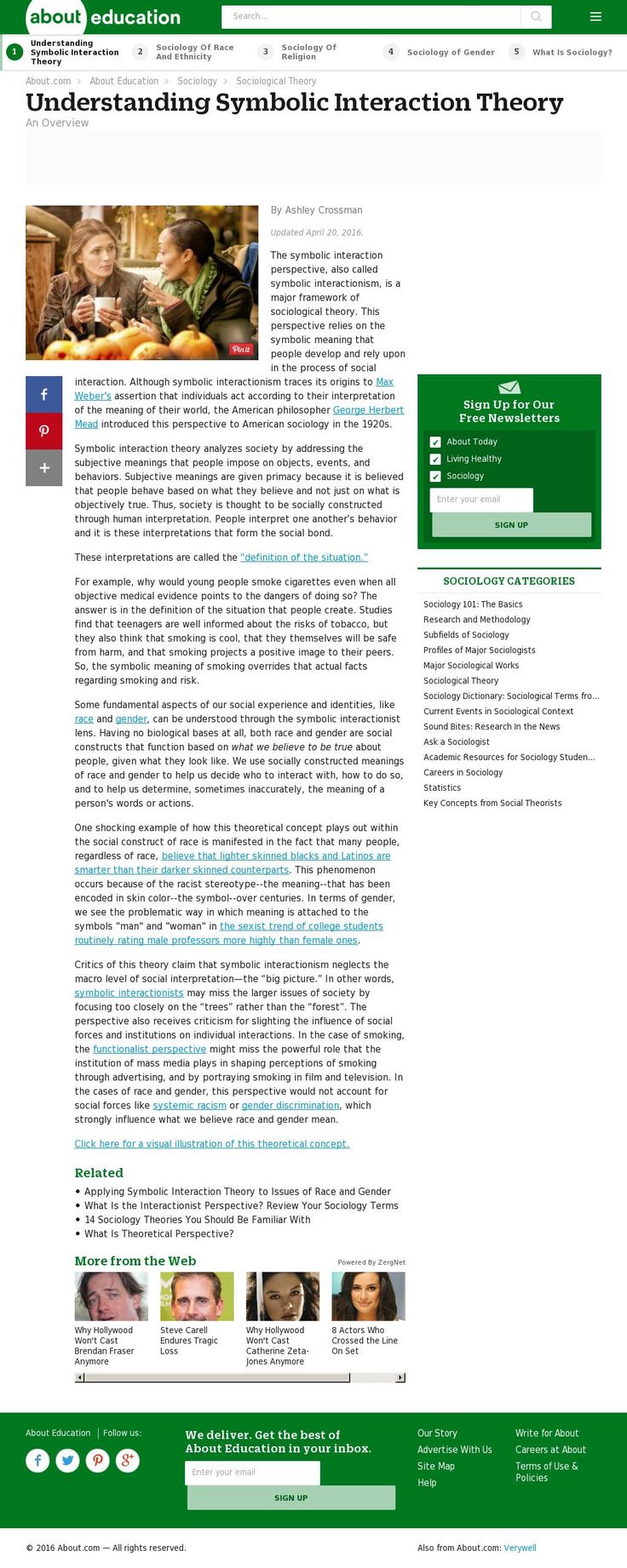 Symbolic interactionism essay