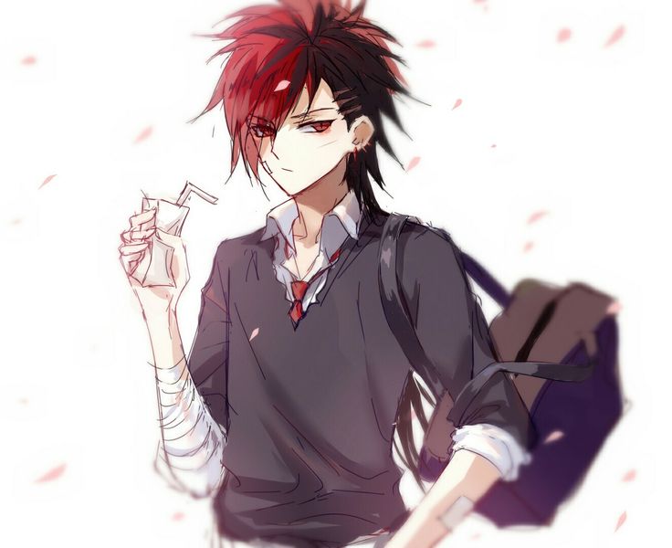 Anime boy red hair