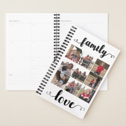 family love add your photo collage planner planners