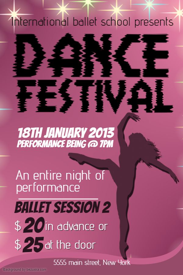 school ballet dance event flyer poster banner template event flyers for events templates