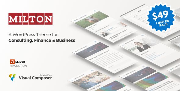 Milton - Consultancy #WordPress Theme - #Business #Corporate Download here: https://themeforest.net/item/milton-consultancy-wordpress-theme/19924538?ref=alena994