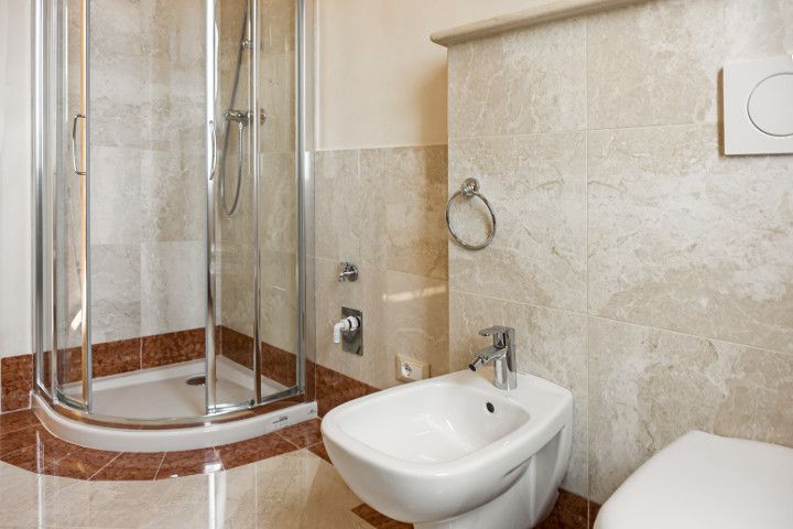 Granito di Pietra Tessuto Set di Decorazioni per Il Bagno con Ganci per la Vasca da Bagno Pale Blue Grey ABAKUHAUS Marmo Tenda da Doccia 175 cm x 240 cm