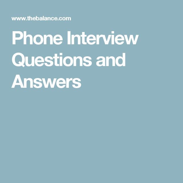phone interview questions and answers examples