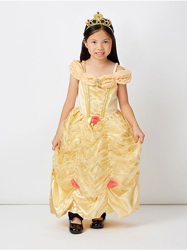 George Disney Princess Belle Childrens Girls Fancy Dress Costume Outfit Book Day