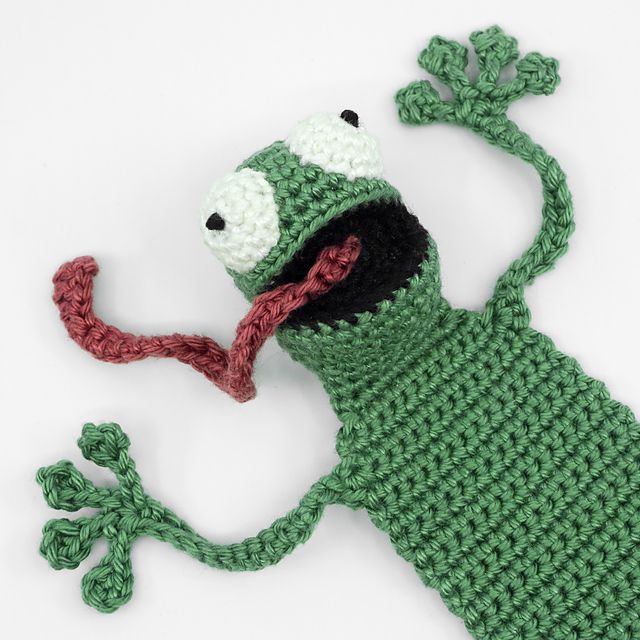 Frog Bookmark pattern by Jonas Matthies | Häkelmuster, Häkeln anleitung