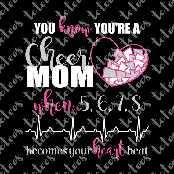 Download You Know You're a Cheer Mom SVG Design Download by TCTeeDesigns | Cheer mom, Cheer mom shirts ...