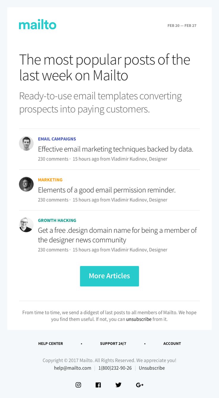how to use an email template