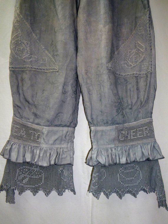 Victorian-Steampunk-Ladies BLOOMERS//PANTALOONS with lace leg SML-PLUS SIZES