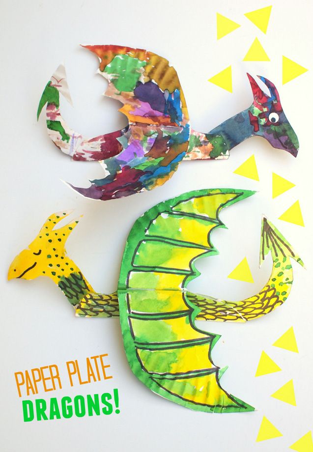 paper plate dragons kids