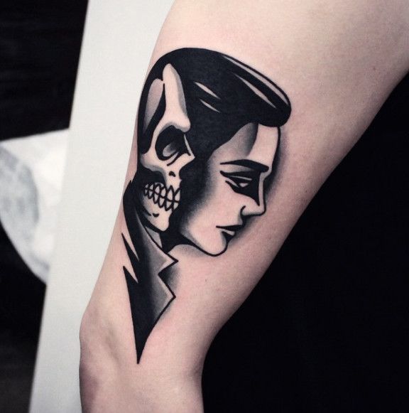 simple blackwork tattoo ideas of face tattoo and skull simple blackwork tattoo ideas of face tattoo and skull