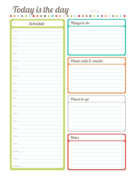 free printable fillable today is the day planner diary by erin