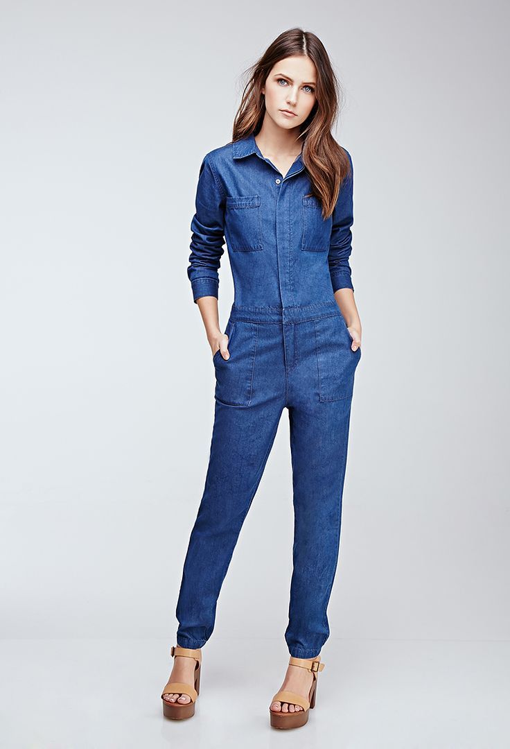 brilliant denim jumpsuit outfits
10