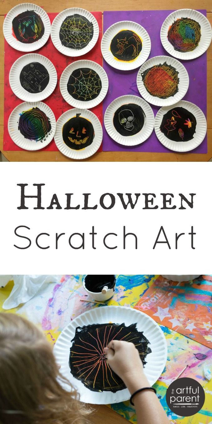 halloween scratch art spider webs jack o lanterns more