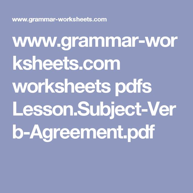 Más de 25 ideas increíbles sobre Subject verb agreement pdf en - agreement in pdf Más de 25 ideas increíbles sobre Subject verb agreement pdf en - agreement in pdf