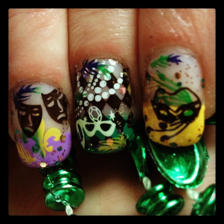 29 Best Mardi Gras Nail Designs Images On Pinterest Holiday Wow, these are hard core nails! Find this Pin and more on Mardi Gras Nail Designs ... - 29 Best Mardi Gras Nail Designs Images On Pinterest Holiday