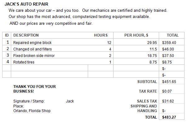 Sample Auto Repair Estimate Template Before you call a AC repair - sample auto repair invoice Sample Auto Repair Estimate Template Before you call a AC repair - sample auto repair invoice
