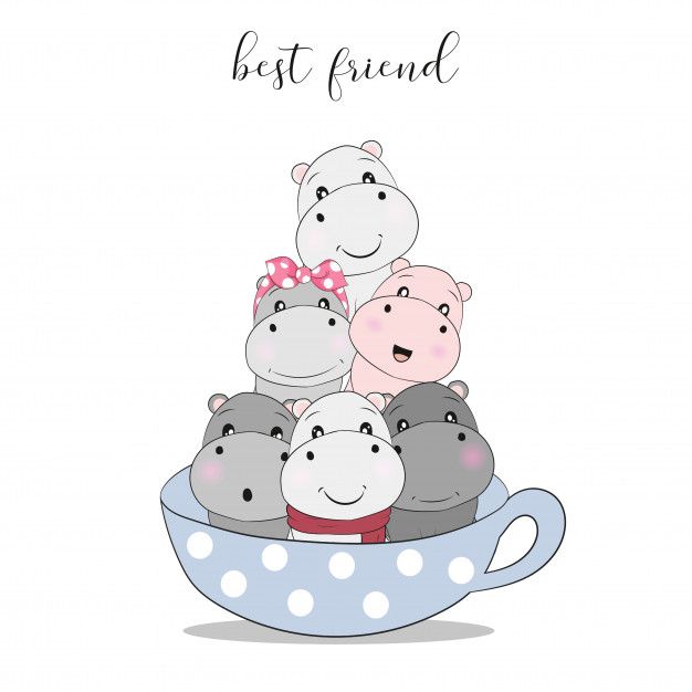 Three Cute Hippo Cartoon Sitting On The Branch Beautiful Butterfly Family Png And Vector With Transparent Background For Free Download Cute Hippo Cute Cartoon Wallpapers Baby Animal Drawings