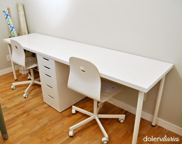 Two Person Workstation My Craftily Ever After Home Office Space Desk For Office Space Two Person Desk, Long Desk For Two Computers