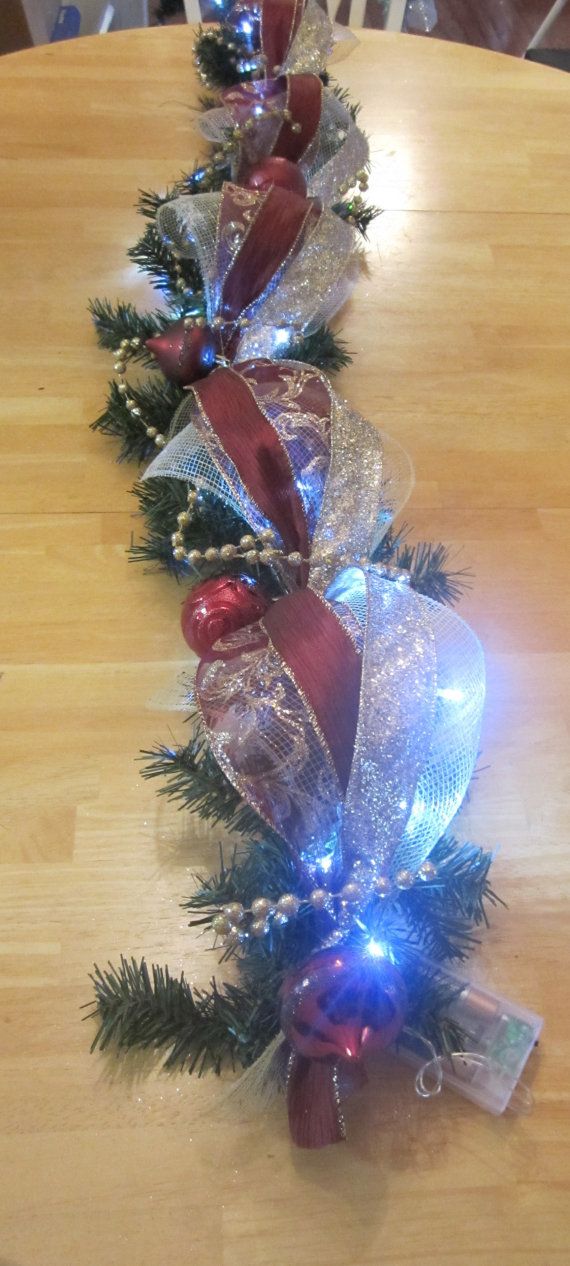 christmas garland swag lighted table by christmas garland swag lighted table by