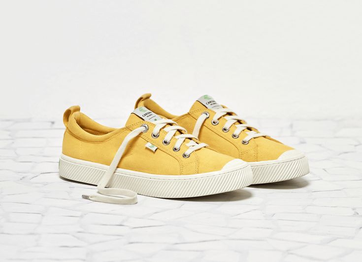 womens yellow canvas shoes