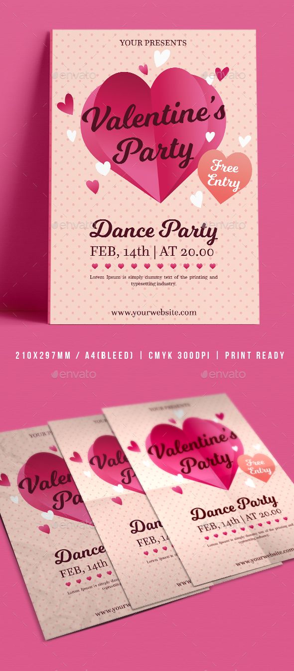 valentines day flyer templates