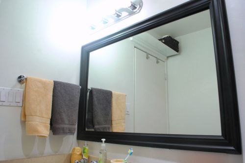 Temporary Mirror Frame Put Up Using Command Picture Velcro Strips Temporary Mirror Frame Put Up Using Command Picture Velcro Strips Home Is Where The Heart Pinterest Apartments And Apartment