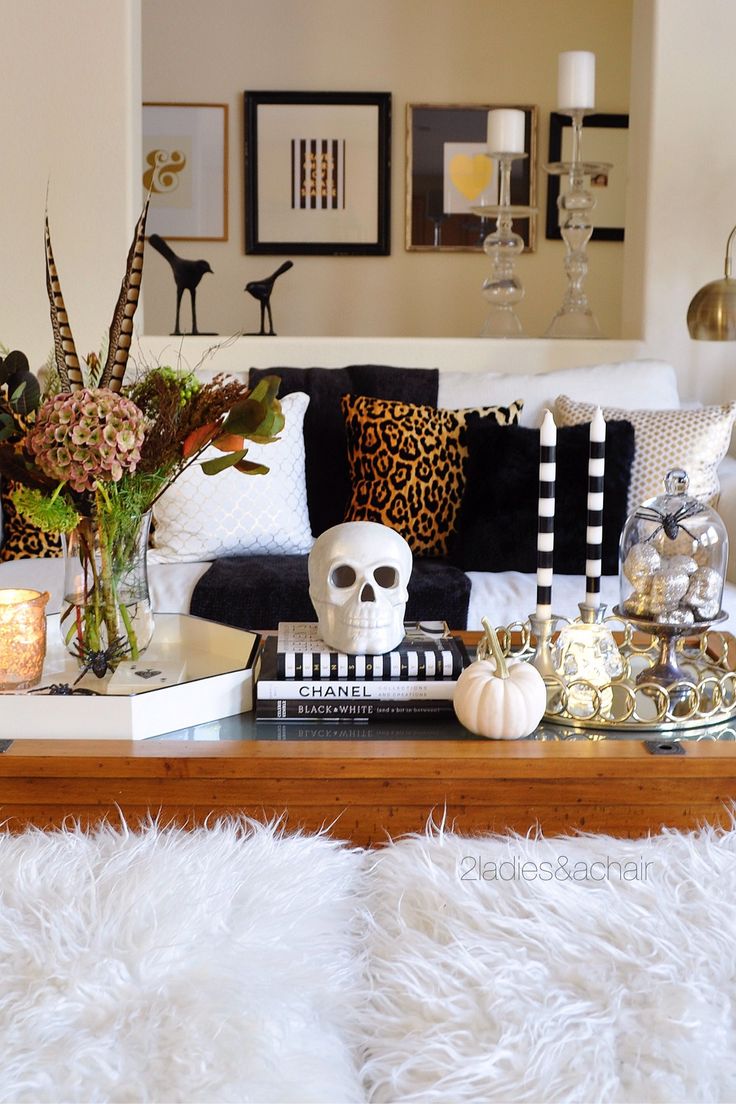 i visit homegoods for all my halloween decor needs skulls spiders and other