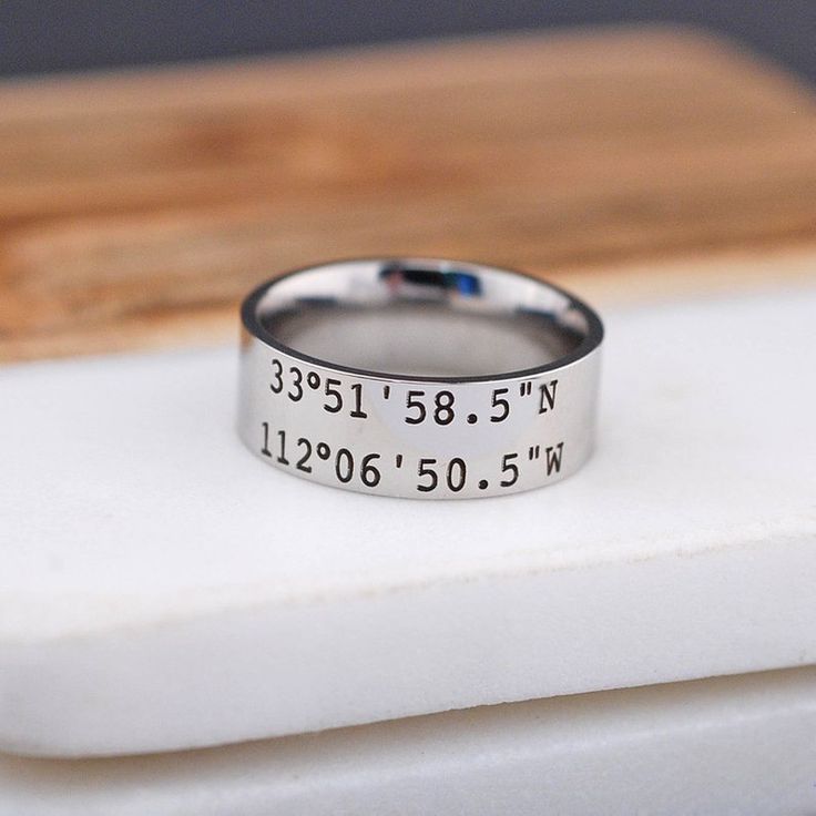 Select Size Personalized 925 Silver Ring GPS Coordinates Ring Location Coordinates Jewelry By Emily Jane Designs Sterling Silver Coordinates Ring Silver Stacking Ring Custom Engraving Select Size Personalized 925 Silver Ring GPS Coordinates Ring Location Coordinates Jewelry By Emily Jane Designs Sterling Silver Coordinates Ring Silver Stacking Ring Custom Engraving