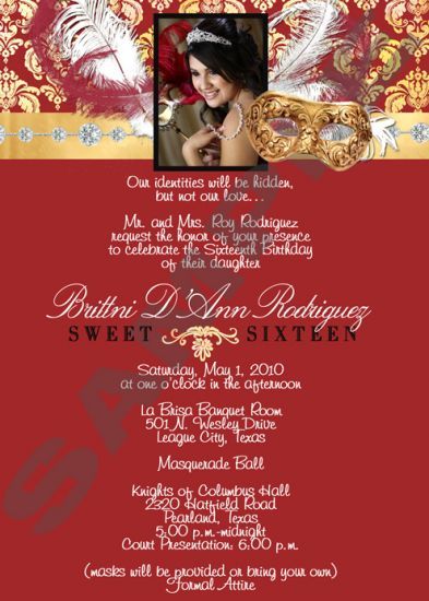 masquerade invite ideas