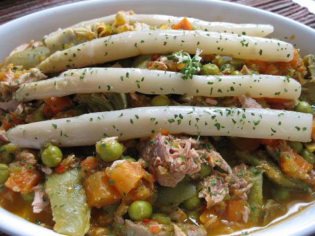 El Chef Coli Menestra De Verduras Con Atún Verduras Menestra De Verduras Platos De Verduras