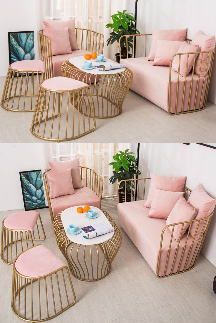 Pink Sofa Set | Sofas for small spaces, Sofa set, Living room sofa design