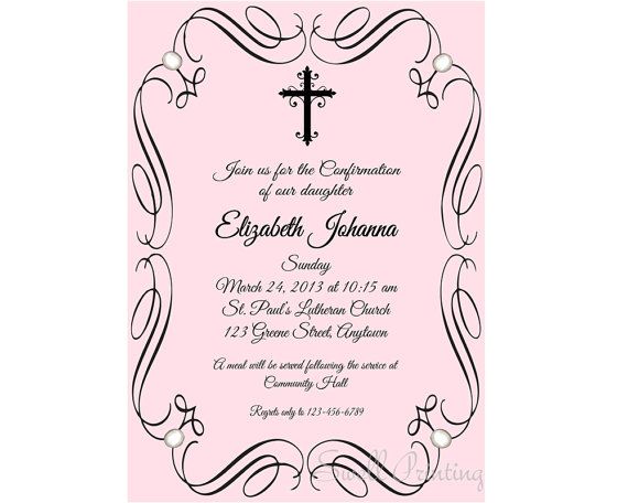 confirmation invitations templates